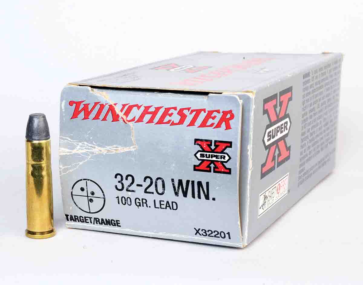 Mike had just a few Winchester .32-20 factory loads left from previous projects. They contained 100-grain RN/FP lead bullets.